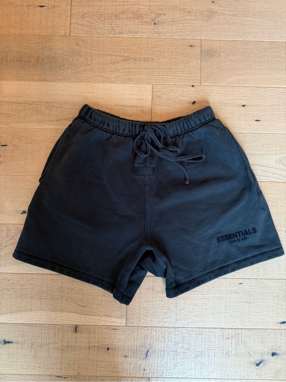 Essentials Black Drawstring Shorts